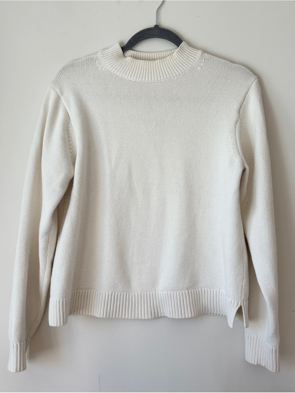 Cream Mock Neck Sweater
